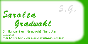 sarolta gradwohl business card